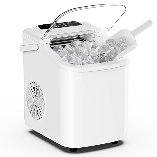 OLIXIS Countertop Ice Maker with Self-Cleaning, Portable Ice Maker Machine with Ice Scoop