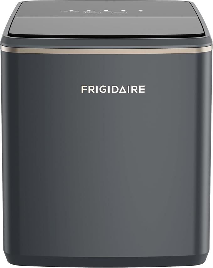 Frigidaire, Countertop Ice Maker, 26 lbs per Day – Fast Bullet Ice Making Machine with Touch Display, 9 Pieces in 7–15 Minutes, Portable Ice Machine for Home Kitchen