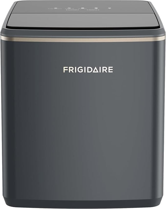 Frigidaire, Countertop Ice Maker, 26 lbs per Day – Fast Bullet Ice Making Machine with Touch Display, 9 Pieces in 7–15 Minutes, Portable Ice Machine for Home Kitchen
