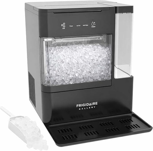 FRIGIDAIRE Nugget Ice Maker with Removable Tank, 38lb Daily Ice Production, 2.6 lb Ice Bin, Countertop Ice Maker with Pull-Out Ice Drawer