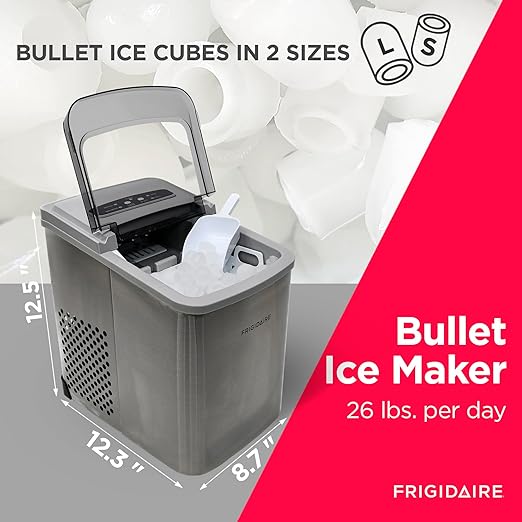 Frigidaire 26 Lbs per Day Portable Compact Maker, Ice Making Machine