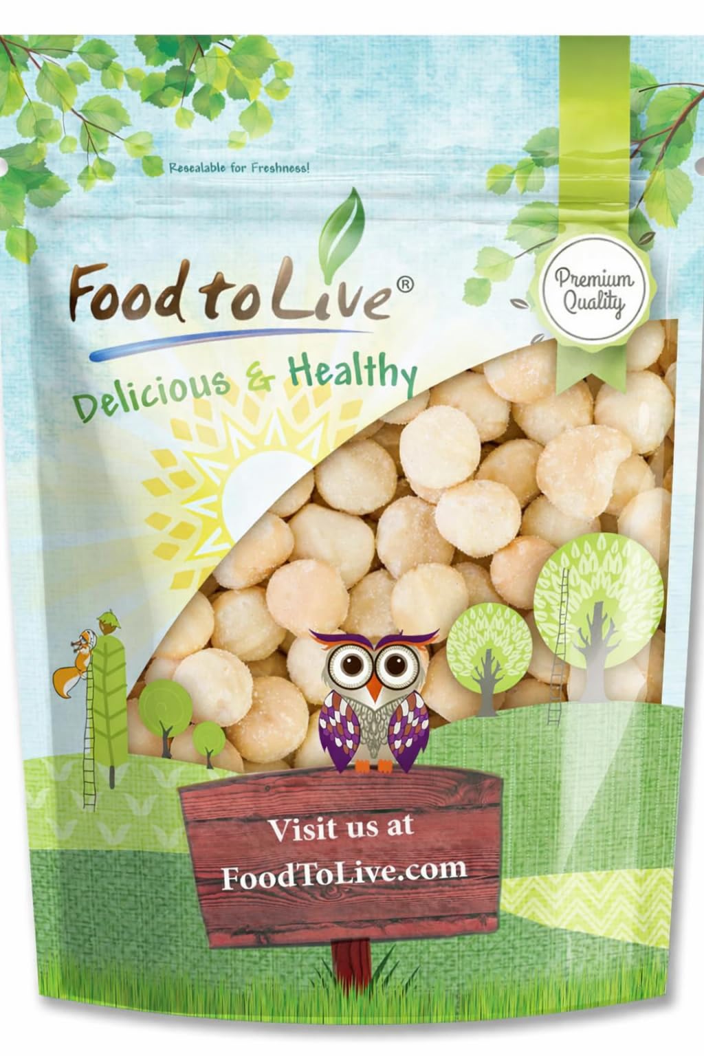 Food to Live Whole Macadamia Nuts, 25 Pounds – Raw, Unsalted, Unroasted, Keto Friendly, Kosher, Vegan, Bulk, Great as Snack and for Baking, Good Source of Manganese, Thiamin, & Copper