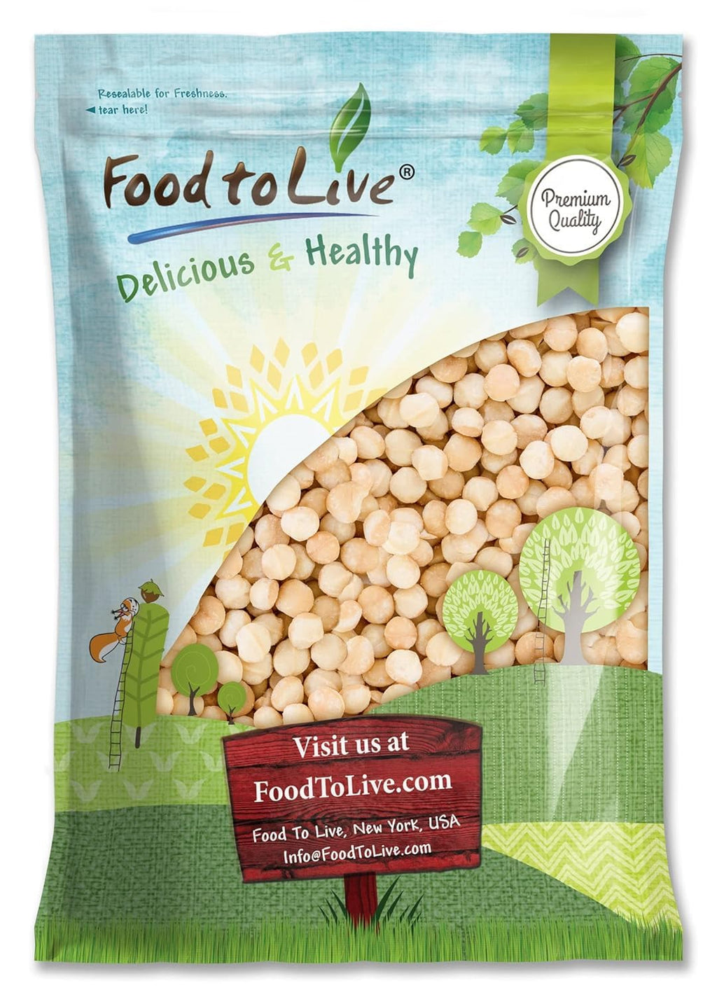 Food to Live Whole Macadamia Nuts, 25 Pounds – Raw, Unsalted, Unroasted, Keto Friendly, Kosher, Vegan, Bulk, Great as Snack and for Baking, Good Source of Manganese, Thiamin, & Copper