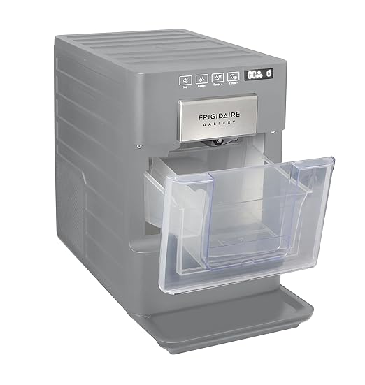 Frigidaire Gallery, Touch Control Large Cube Ice Maker, 22 Lbs Daily Ice Production, Countertop Ice Maker with Self Cleaning, 1.57 Inch Square Ice Cubes, Viewing Window, Manual Fill Water Tank