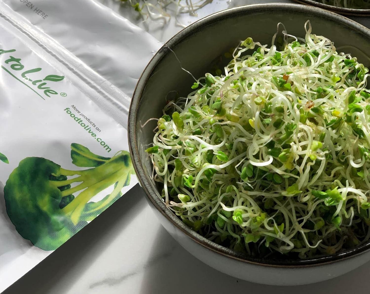 Food to Live Organic Broccoli Seeds for Sprouting, 4 Pounds – Non-GMO, Vegan, Kosher, Sirtfood, Bulk. Rich in Sulforaphane, Vitamin C. Grow Sprouts, Microgreens for Salads, and Sandwiches