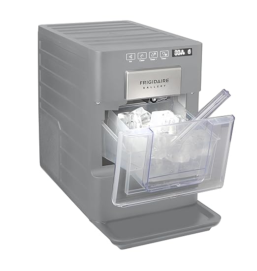 Frigidaire Gallery, Touch Control Large Cube Ice Maker, 22 Lbs Daily Ice Production, Countertop Ice Maker with Self Cleaning, 1.57 Inch Square Ice Cubes, Viewing Window, Manual Fill Water Tank