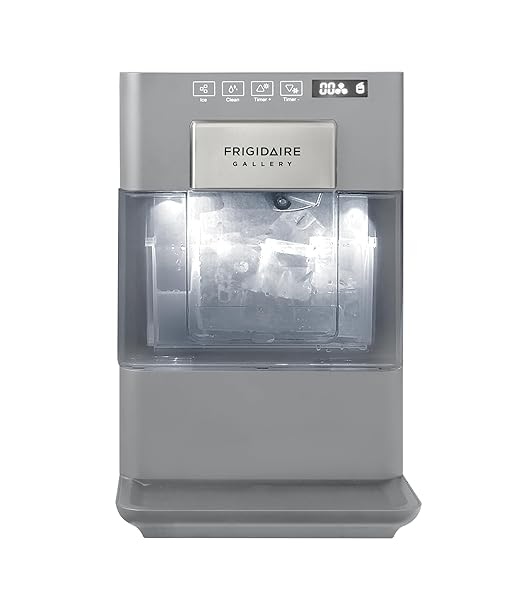 Frigidaire Gallery, Touch Control Large Cube Ice Maker, 22 Lbs Daily Ice Production, Countertop Ice Maker with Self Cleaning, 1.57 Inch Square Ice Cubes, Viewing Window, Manual Fill Water Tank