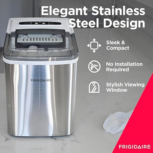 Frigidaire 26 Lbs per Day Portable Compact Maker, Ice Making Machine