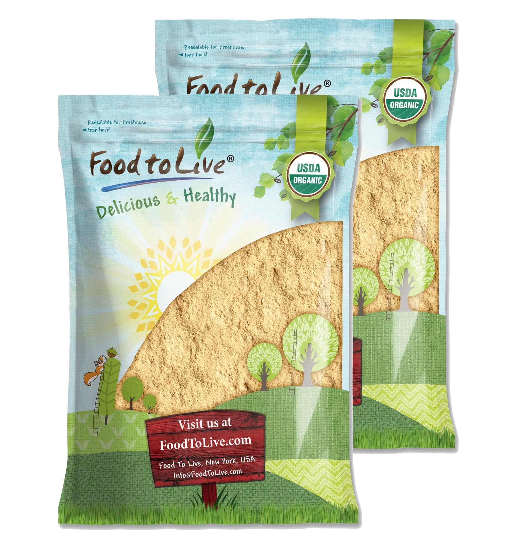 Food to Live Organic Yellow Maca Powder, 8 Pounds – Non-GMO, Kosher, Raw Ground Maca Root, Vegan, Flour, Bulk