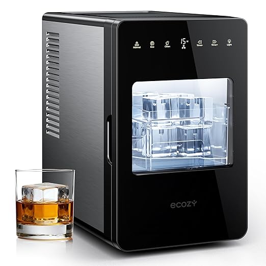 ecozy 2" Large Ice Cube Maker with CrystalFlux Technology, 2 pcs in 30 Mins with Eco Mode