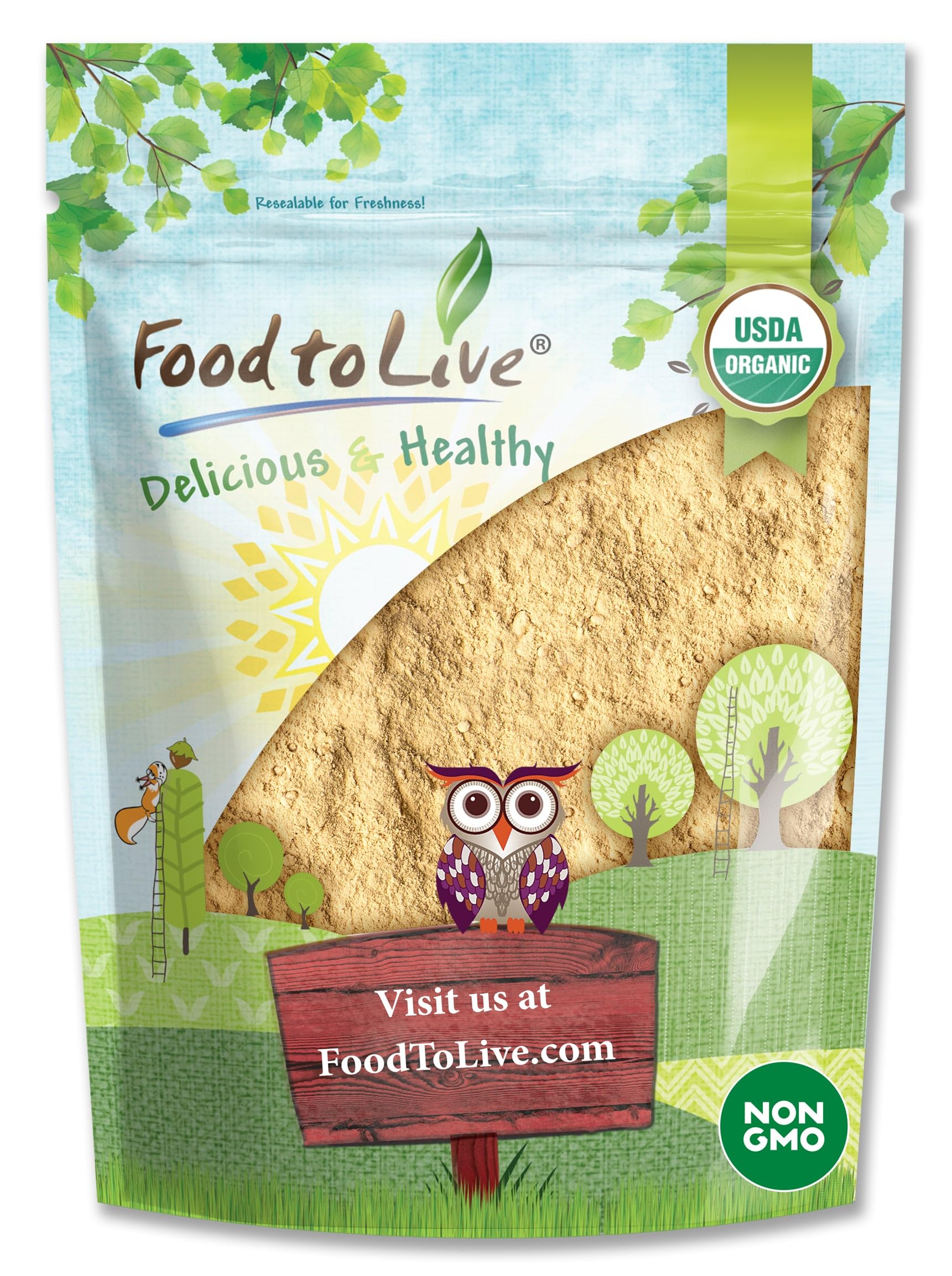 Food to Live Organic Yellow Maca Powder, 8 Pounds – Non-GMO, Kosher, Raw Ground Maca Root, Vegan, Flour, Bulk