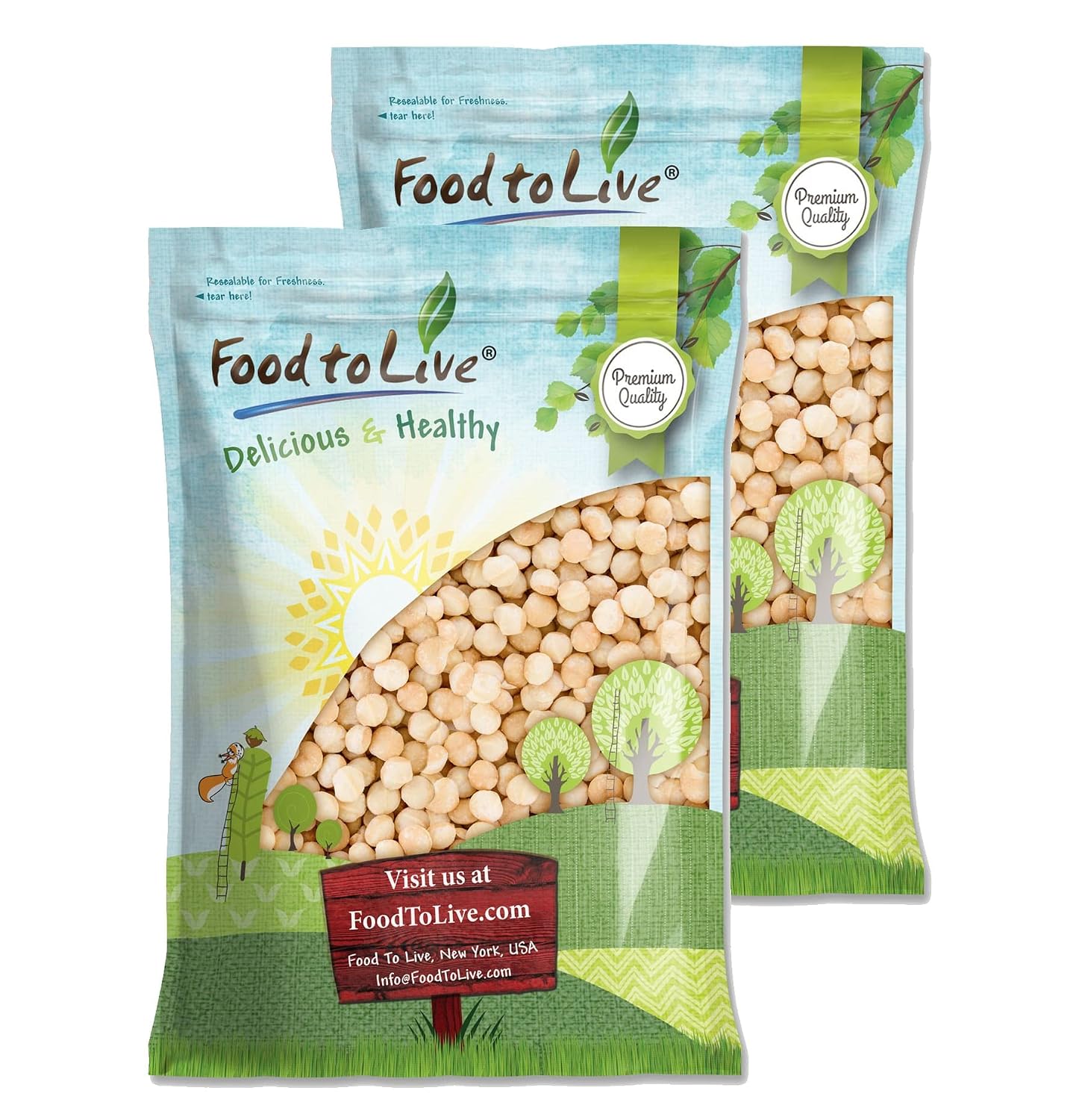 Food to Live Whole Macadamia Nuts, 25 Pounds – Raw, Unsalted, Unroasted, Keto Friendly, Kosher, Vegan, Bulk, Great as Snack and for Baking, Good Source of Manganese, Thiamin, & Copper