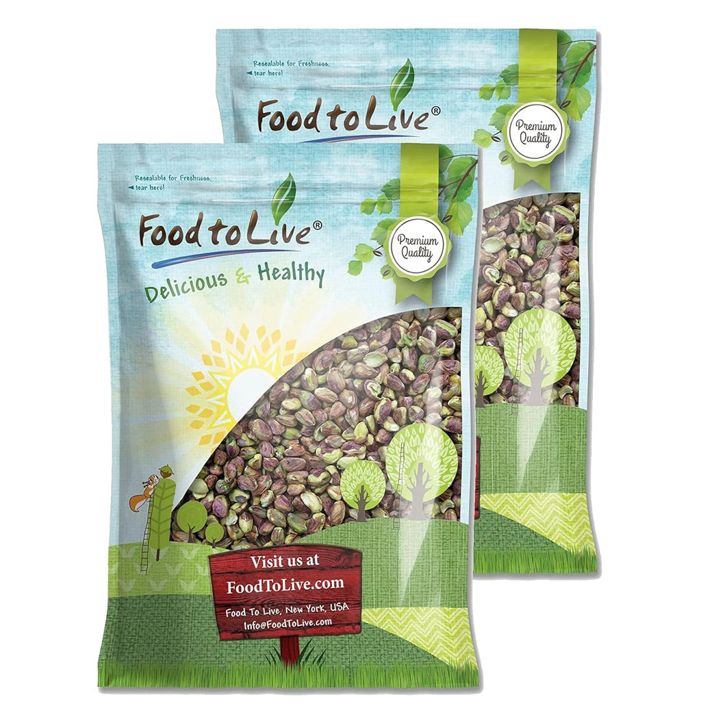 Food to Live No Shell Pistachios, 25 Pounds – Unsalted, Kernels, Sirtfood, Bulk. Pistachios Individual Packs. Wonderful Keto and Paleo Snack